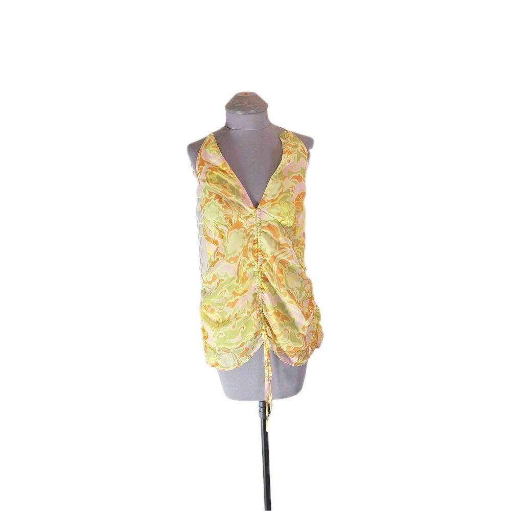 Free People Size XL Sleevless Open Back Summer Halter Top